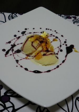 バニラアイスのデザート赤ワインソース-レシピのメイン写真