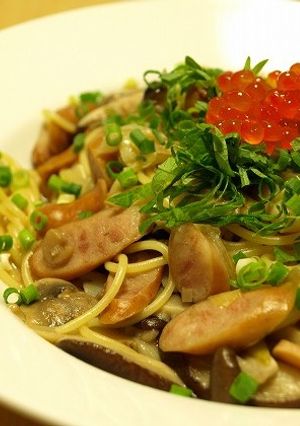 きのことウインナーの和風♪スープパスタ！-レシピのメイン写真