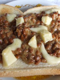朝のごちそう納豆トースト-レシピのメイン写真