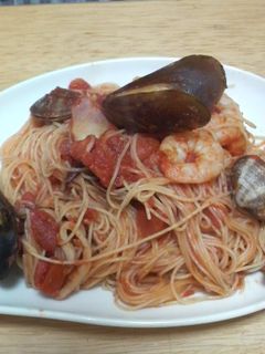 パエリアの残りでスパゲッティペスカトーレ-レシピのメイン写真