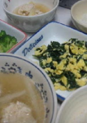 和風スクランブルエッグ　他　（1/22の晩ご飯）-レシピのメイン写真