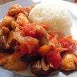 簡単本格的☆なすとチキンのトマト煮☆