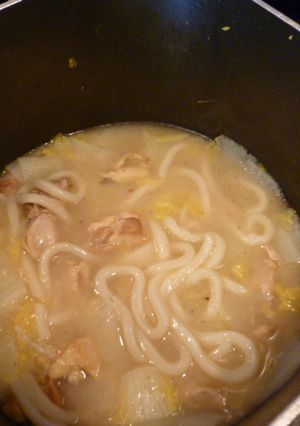 鶏白菜煮込みうどん-レシピのメイン写真