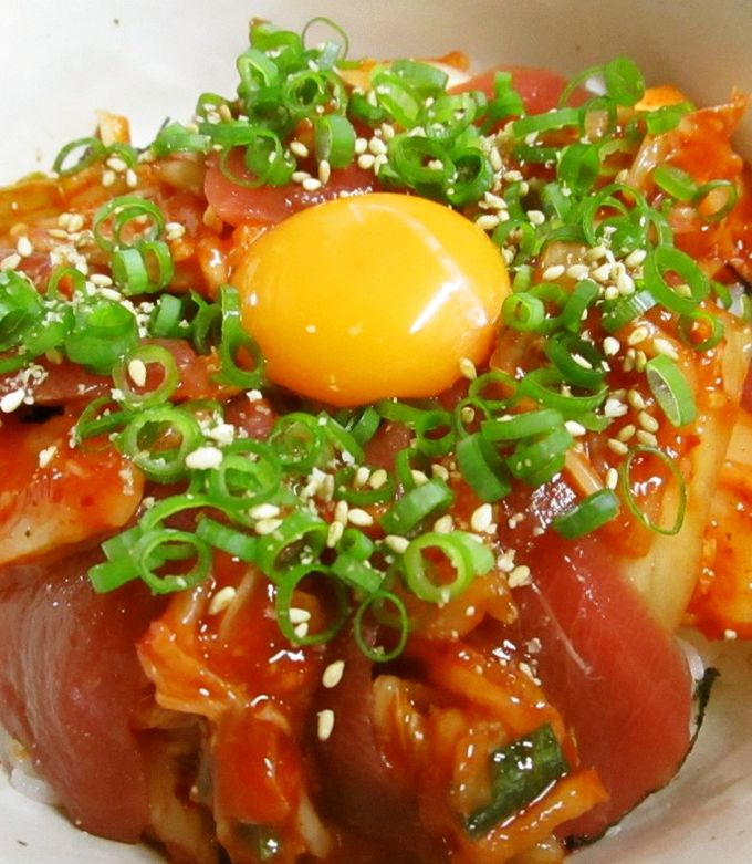 鮪のキムチ漬け（丼）-レシピのメイン写真