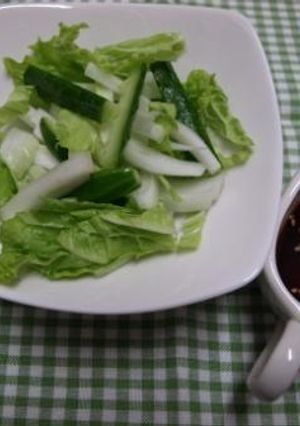 白菜のサラダ～納豆のたれでドレッシング！-レシピのメイン写真