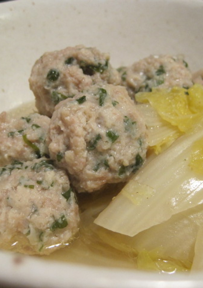 ふんわり鶏つくねと白菜の和風スープ煮-レシピのメイン写真