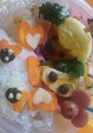 プリキュアポプリ＆動物遠足のお弁当-レシピのメイン写真