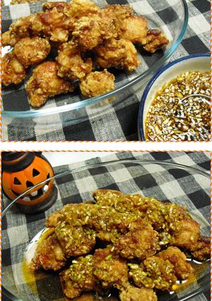 鶏肉唐揚げは、ねぎソースで♪-レシピのメイン写真
