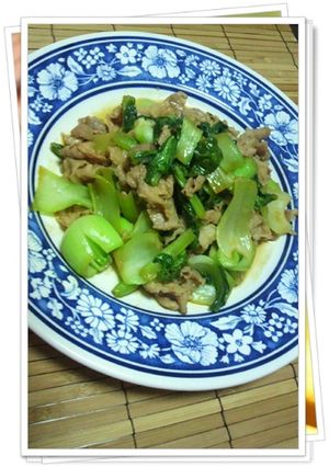 ぱぱっと簡単❤豚肉と青梗菜の甜麺醤炒め-レシピのメイン写真
