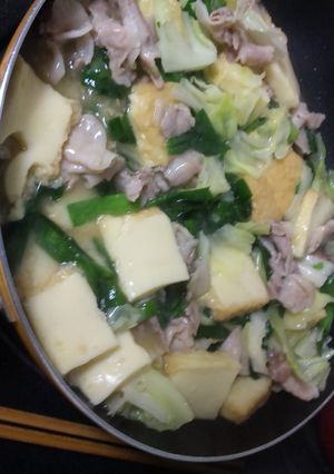 簡単♪油を使わない厚揚げとニラの炒め物-レシピのメイン写真