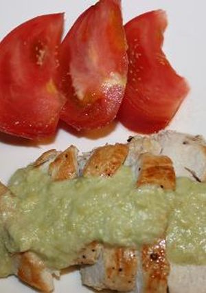 チキンソテーを枝豆ソースで～♪-レシピのメイン写真