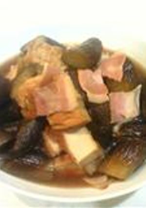 簡単☆ナスと厚揚げとベーコンの煮物♪-レシピのメイン写真