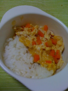 離乳食☆鶏ささみで簡単親子丼-レシピのメイン写真