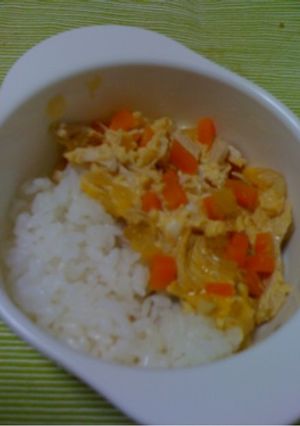離乳食☆鶏ささみで簡単親子丼-レシピのメイン写真