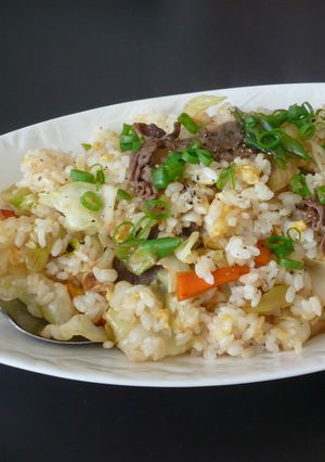 絶対ﾊﾏる!!ﾈｷﾞ塩ｶﾙﾋﾞ炒飯☆-レシピのメイン写真