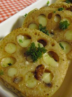 チーズ挟みれんこん♪-レシピのメイン写真