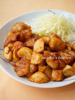 鶏肉とエリンギの甘酢ケチャップ炒め-レシピのメイン写真