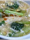 【農家のレシピ】小松菜の酸辣湯風スープ