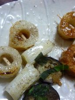 茄子とちくわと葱の焼き鳥風♡-レシピのメイン写真