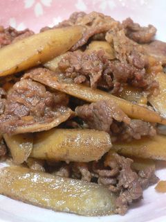 牛肉とごぼうの甘辛煮*無水鍋使用*-レシピのメイン写真