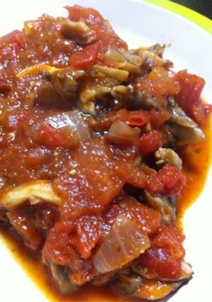 トマト煮込みハンバーグ-レシピのメイン写真