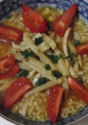 フライドポテトonラーメン-レシピのメイン写真
