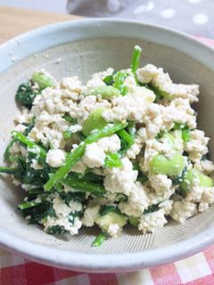 きれい!緑野菜の簡単白和え~♪-レシピのメイン写真