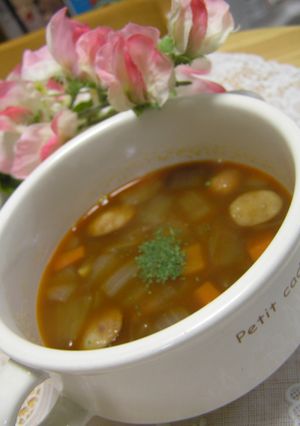 簡単♪じゃが芋とソーセージのデミスープ-レシピのメイン写真