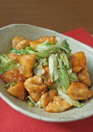 鶏むね肉とキャベツの甘辛中濃ソース炒め-レシピのメイン写真