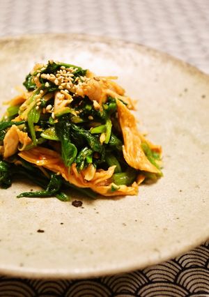 蒸し鶏と青菜のコチュジャン和え-レシピのメイン写真