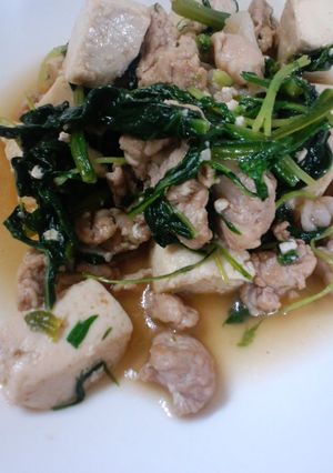 健康の見方☆水菜と豆腐炒め-レシピのメイン写真