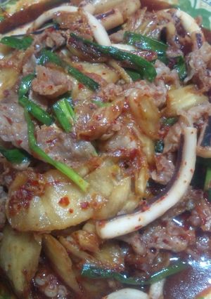 いかと豚肉のキムチ炒め（キムチポッカ風）-レシピのメイン写真