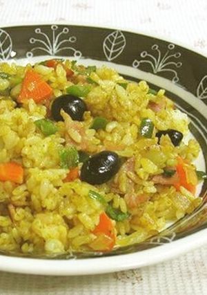 ✿黒豆入り、カレーチャーハン-レシピのメイン写真