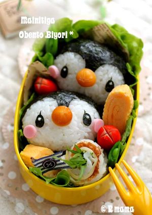 お弁当に♪簡単ペンギンおにぎり♪-レシピのメイン写真