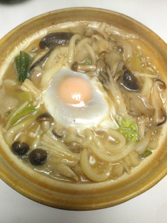 きのこ入り鍋焼きうどん！-レシピのメイン写真