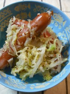 ザワークラウト風キャベツとソーセージ煮-レシピのメイン写真