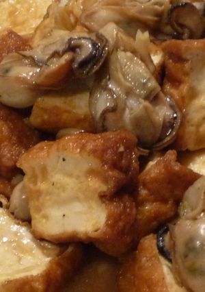 牡蠣と厚揚げの炒め物-レシピのメイン写真