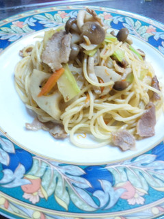 蓮根と茸の和風パスタ-レシピのメイン写真