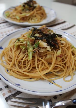 家にあるもので☆キャベツとじゃこのパスタ-レシピのメイン写真