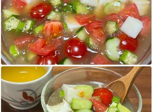 夏野菜の冷たい前菜 お茶うけ 中華サラダ-レシピのメイン写真