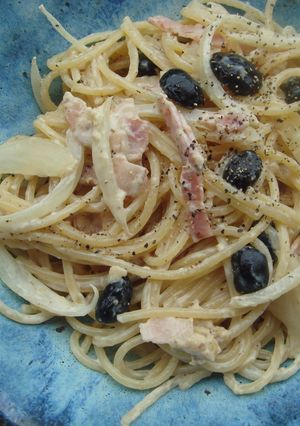 ◕黒豆とベーコンの豆乳クリームパスタ◕-レシピのメイン写真