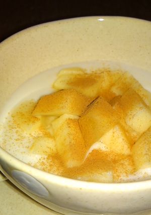 チーズで濃厚！シナモン香る林檎ヨーグルト-レシピのメイン写真