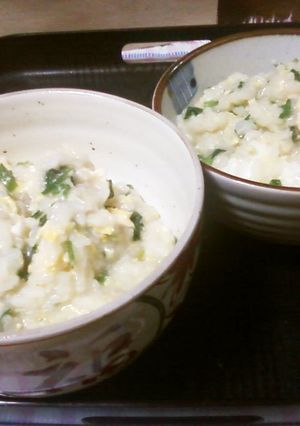 簡単、病気の日の定番母の味あったか韮玉粥-レシピのメイン写真