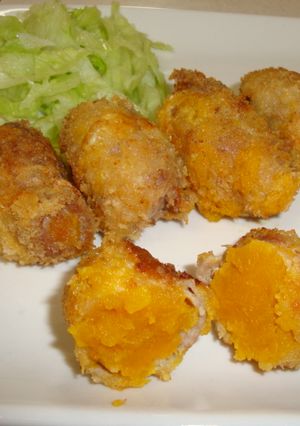 肉巻きカボチャフライ♪-レシピのメイン写真