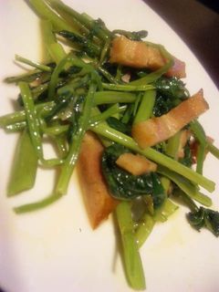 空芯菜とベーコンの中華風炒め-レシピのメイン写真