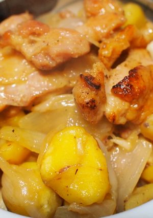 栗とチキンのお酒煮-レシピのメイン写真