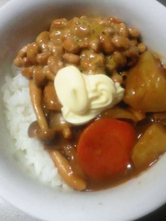 カレーにマヨ&納豆-レシピのメイン写真