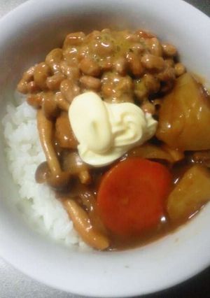 カレーにマヨ＆納豆-レシピのメイン写真