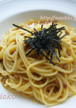 ＊ぴりっと、納豆カルボ＊-レシピのメイン写真