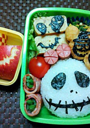 お弁当に☆ジャックのハロウィンおにぎり☆-レシピのメイン写真